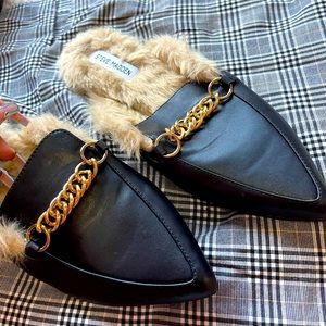 Steve madden fluffy flats